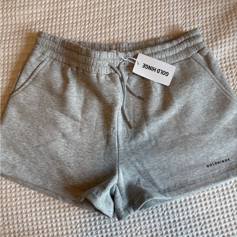 Gold Hinge Gray Athletic Women’s Shorts with Drawstring Waist
